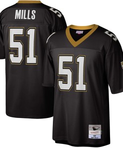 Sam Mills New Orleans Saints Mitchell & Ness 1987 Legacy Replica Jersey - Black Nfl