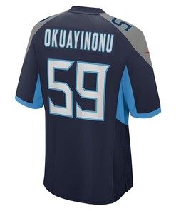 Sam Okuayinonu 59 Tennessee Titans Home Game Player Jersey - Navy