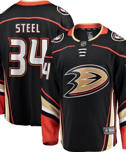 Sam Steel Anaheim Ducks Fanatics Branded Team Color Breakaway Player Jersey - Black Nhl