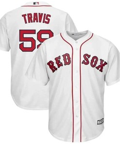 Sam Travis Boston Red Sox Home Cool Base Player Jersey - White