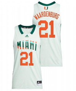 Sam Waardenburg 21 Miami Hurricanes 2022 Honoring Black Excellence Basketball Men Jersey - White