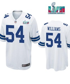 Sam Williams 54 Dallas Cowboys Super Bowl LVII Super Bowl LVII White Men Game Jersey