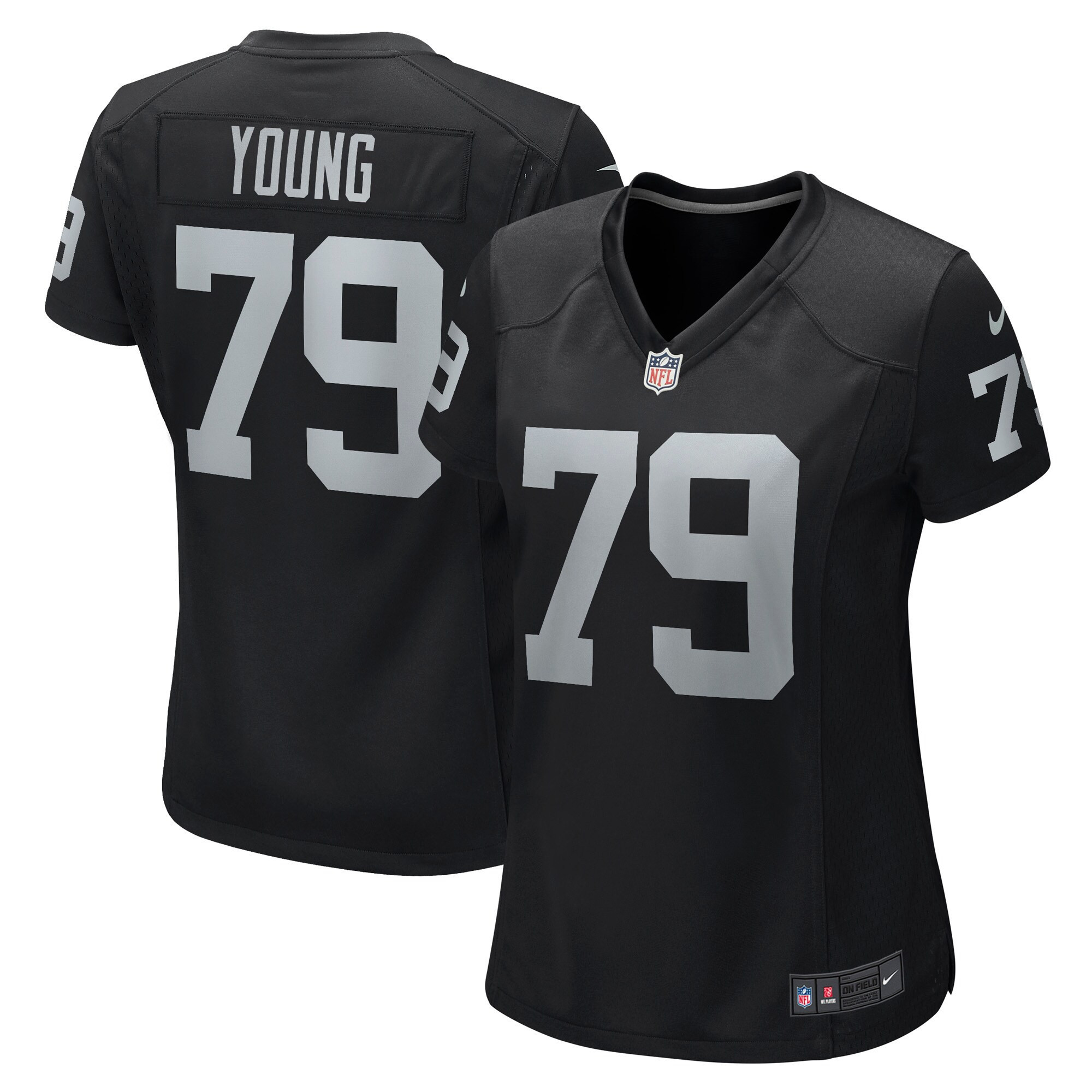 Sam Young Las Vegas Raiders Womens Game Player Jersey - Black Nfl