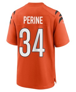Samaje Perine 34 Cincinnati Bengals Super Bowl LVII Champions Men Alternate Game Jersey - Orange