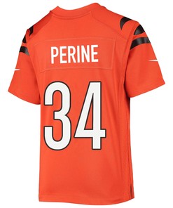 Samaje Perine 34 Cincinnati Bengals Super Bowl LVII Champions Youth Alternate Game Jersey - Black