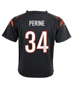 Samaje Perine 34 Cincinnati Bengals Super Bowl LVII Champions Youth Game Jersey - Black