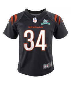 Samaje Perine 34 Cincinnati Bengals Super Bowl LVII Champions Youth Game Jersey - Black