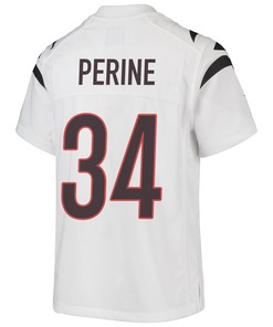 Samaje Perine 34 Cincinnati Bengals Super Bowl LVII Champions Youth Game Jersey - White
