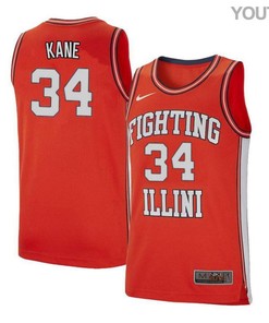 Samba Kane 34 Illinois Fighting Illini Retro Elite Basketball Youth Jersey - Orange
