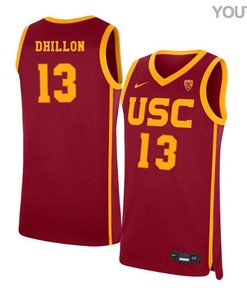Samer Dhillon 13 USC Trojans Elite Basketball Youth Jersey - Red