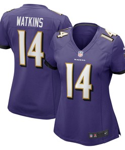 Sammy Watkins Baltimore Ravens Womens Game Jersey - Purple Nfl