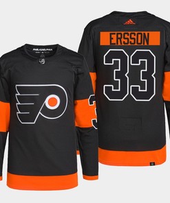 Samuel Ersson 33 Philadelphia Flyers Black Jersey Alternate