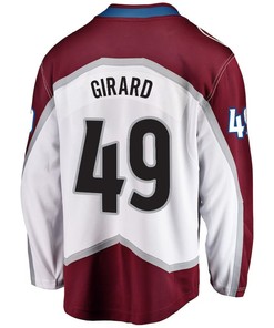 Samuel Girard 49 Colorado Avalanche Stanley Cup 2023 Playoffs Patch Away Breakaway Men Jersey - White