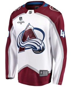 Samuel Girard 49 Colorado Avalanche Stanley Cup 2023 Playoffs Patch Away Breakaway Men Jersey - White
