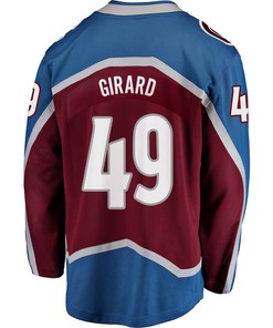 Samuel Girard 49 Colorado Avalanche Stanley Cup 2023 Playoffs Patch Home Breakaway Men Jersey - Burgundy