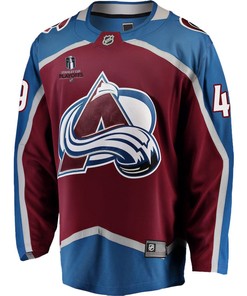 Samuel Girard 49 Colorado Avalanche Stanley Cup 2023 Playoffs Patch Home Breakaway Men Jersey - Burgundy