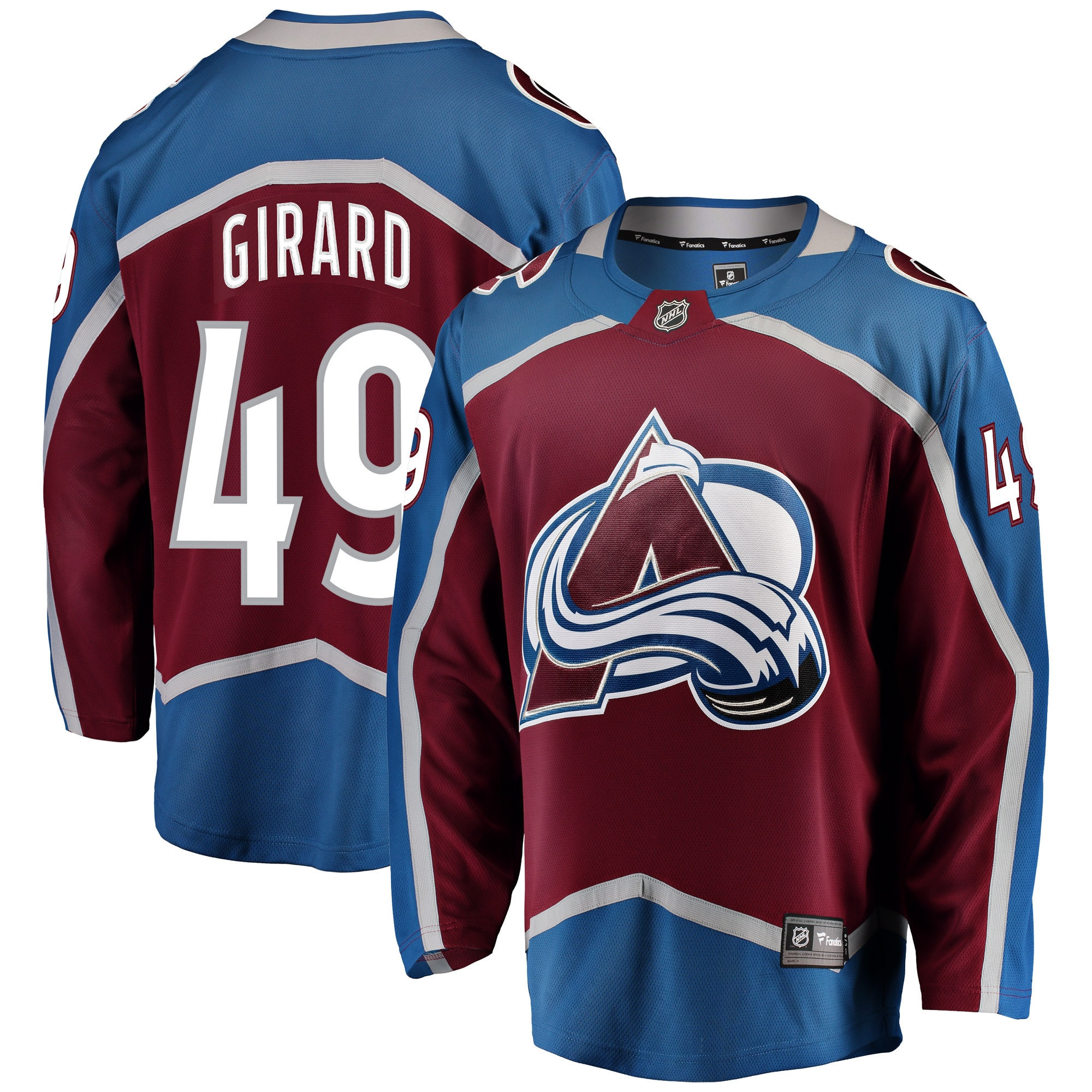 Samuel Girard Colorado Avalanche Fanatics Branded Breakaway Player Jersey - Burgundy Nhl