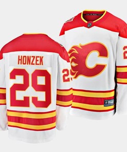 Samuel Honzek #29 Calgary Flames 2023 NHL Draft Away Men Jersey - White
