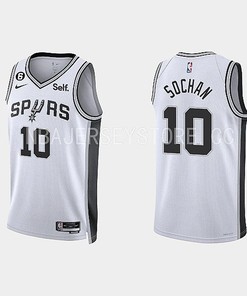 San Antonio Spurs Jeremy Sochan 10 2022-23 Association Edition White Men Jersey Swingman