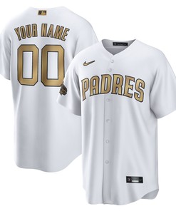 San Diego Padres 2022 Mlb All-star Game Replica Custom Jersey - White Custom Jerseys Mlb Ver 1