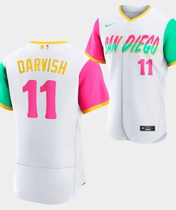 San Diego Padres 2022-23 City Connect Yu Darvish 11 White Jersey