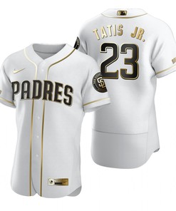 San Diego Padres #23 Fernando Tatis Jr. Mlb Golden Brandedition White Jersey Gift For Padres Fans