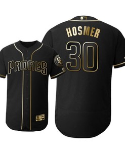 San Diego Padres #30 Eric Hosmer Mlb 2019 Golden Brandedition Black Jersey Gift For Padres Fans