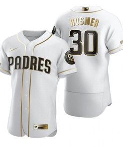 San Diego Padres #30 Eric Hosmer Mlb Golden Brandedition White Jersey Gift For Padres Fans