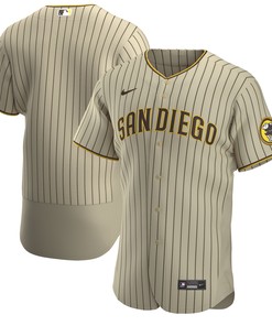 San Diego Padres Alternate Authentic Team Jersey Tan Mlb