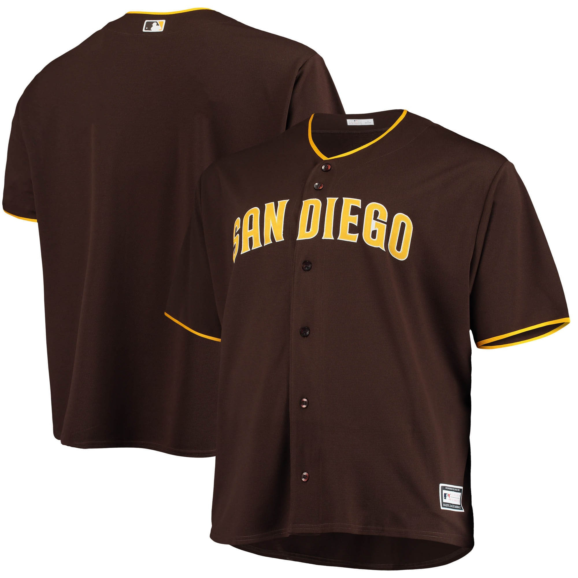 San Diego Padres Big & Tall Alternate Replica Team Jersey - Sand/brown Mlb