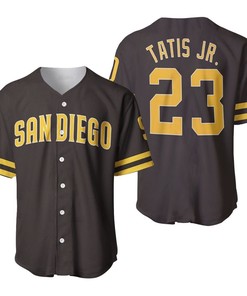 San Diego Padres Fernando Tatis Jr 23 Mlb 2020 Brown Jersey Inspired Baseball Jersey