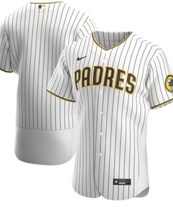 San Diego Padres Home Authentic Team Jersey - White/brown Mlb