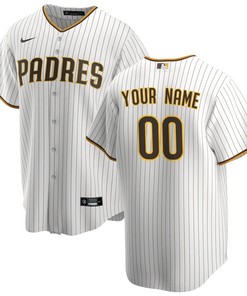 San Diego Padres Home Custom Men Jersey - White