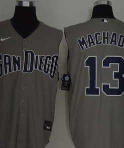 San Diego Padres Manny Machado 13 2020 Mlb Grey Jersey
