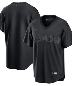 San Diego Padres Pitch Black Fashion Replica Jersey - Black Mlb