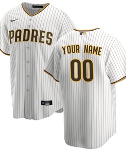 San Diego Padres Replica Custom Jersey - White Custom Jerseys Mlb
