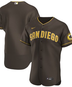 San Diego Padres Road Authentic Team Jersey - Brown Mlb
