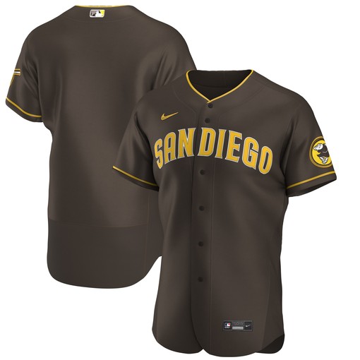 San Diego Padres Road Authentic Team Jersey Brown Mlb