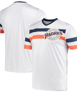San Diego Padres Stitches Cooperstown Collection V-neck Jersey - White Mlb