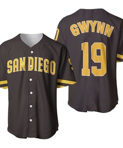 San Diego Padres Tony Gwynn 19 Mlb Dark Brown Jersey Inspired Style Baseball Jersey