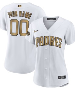 San Diego Padres Womens 2022 Mlb All-star Game Replica Custom Jersey - White Custom Jerseys Mlb