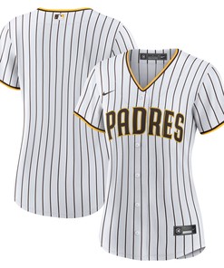 San Diego Padres Womens Home Blank Replica Jersey - White Mlb