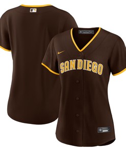 San Diego Padres Womens Road Replica Team Jersey Brown Mlb
