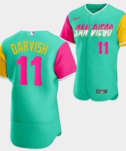 San Diego Padres Yu Darvish 11 2022-23 City Connect Mint Reverse Jersey Men