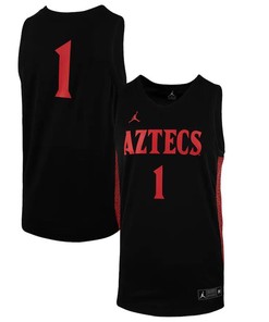 San Diego State Aztecs 1 Team Basketball Men Jersey - Black