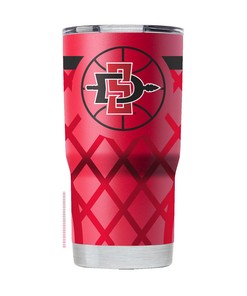 San Diego State Red Basketball Tumbler - Vibrant San Diego State Red Basketball Tumbler for Sports Lovers