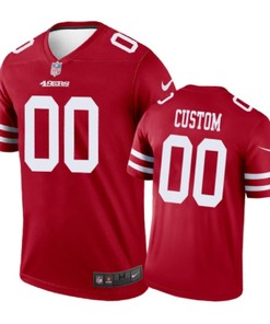San Francisco 49ers #00 Custom Nike Color Rush Scarlet Jersey
