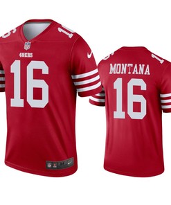 San Francisco 49ers 16 Joe Montana 2022-23 Legend Scarlet Jersey - Men's