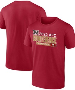 San Francisco 49ers 2022 NFC Conference Champions Divide & Conquer T-Shirt - Scarlet