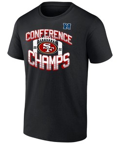 San Francisco 49ers 2022 NFC Conference Champions Icon Bold T-Shirt - Black